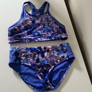 Athleta Girl Pink and Purple Bikini | Size XL (14/16)